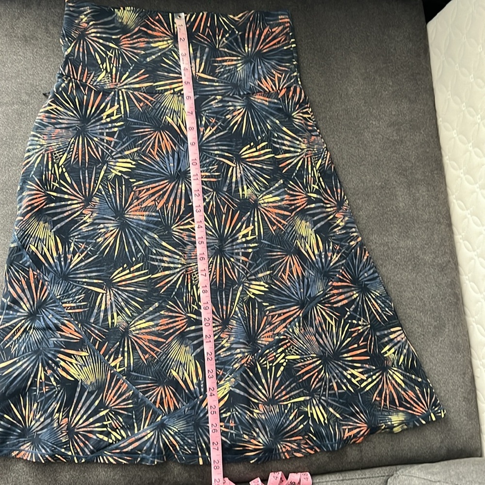 Exofficio Blue midi resort wear A-line skirt size M - Picture 14 of 14